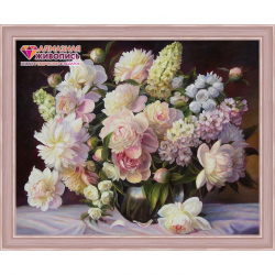 Набор для изготовления картин АЛМАЗНАЯ ЖИВОПИСЬ арт.АЖ.1509 Пышный букет 50х40 см