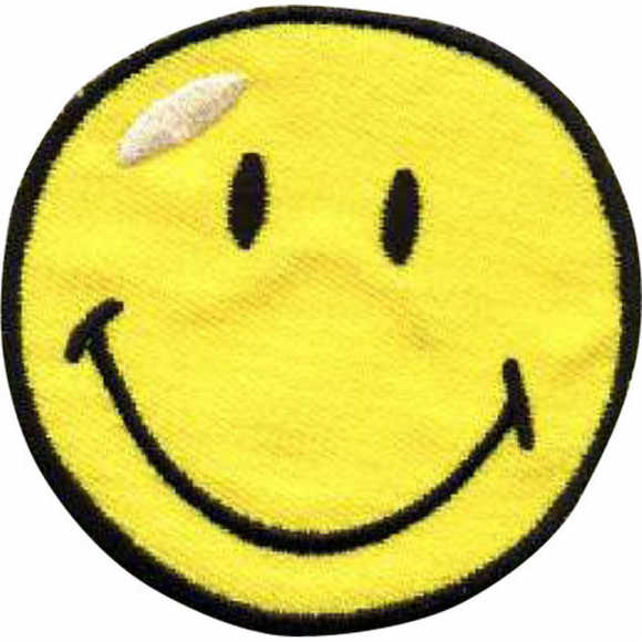 Термоаппликация HKM "Смайлик" 70 мм, желтый