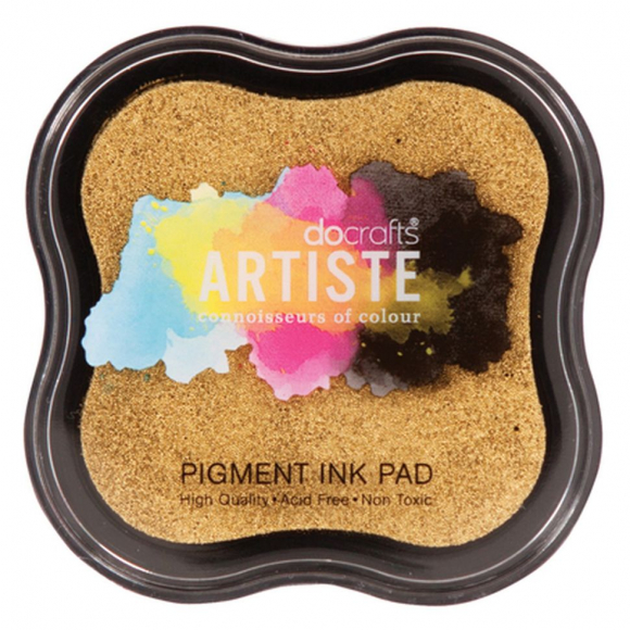 79250_Подушка штемпельная пигментная, золотой металлик 79250_Подушка штемпельная пигментная, золотой металлик