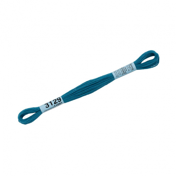 Нитки для вышивания Gamma мулине (3071-3172) 100% хлопок 24 x 8 м цв.3129 мор.волна