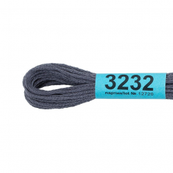 Нитки для вышивания Gamma мулине (3173-6115) 100% хлопок 24 x 8 м цв.3232 серый