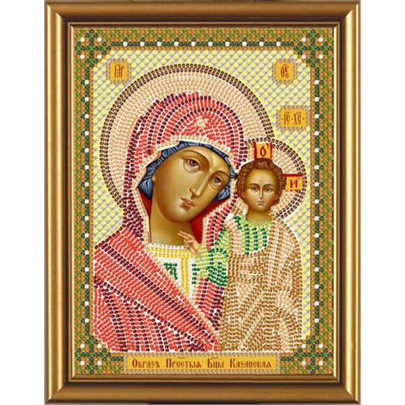 Набор для вышивания бисером НОВА СЛОБОДА арт.С6002 Богородица Казанская 13х17 см