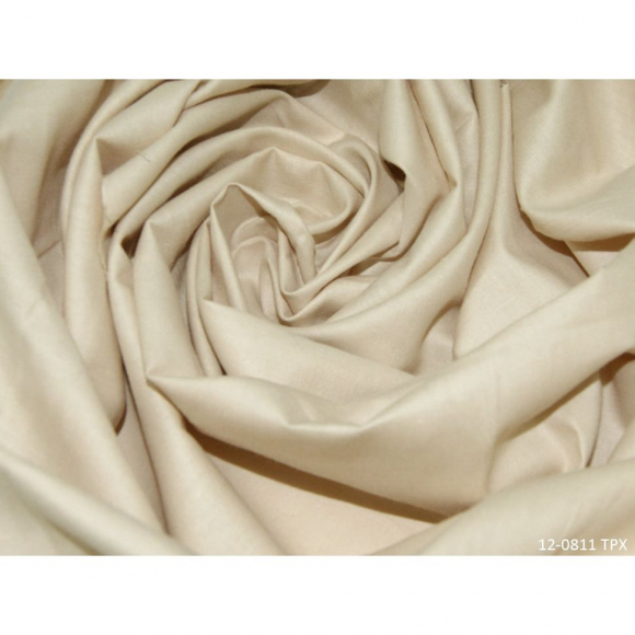 Ткань сатин гл/крашеный, 120 г/м?, 100% хлопок, цв.12-0811 неж.бежевый уп.220х300 см