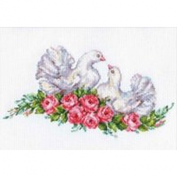 Набор для вышивания АЛИСА арт.1-13 Голубки 26х14 см