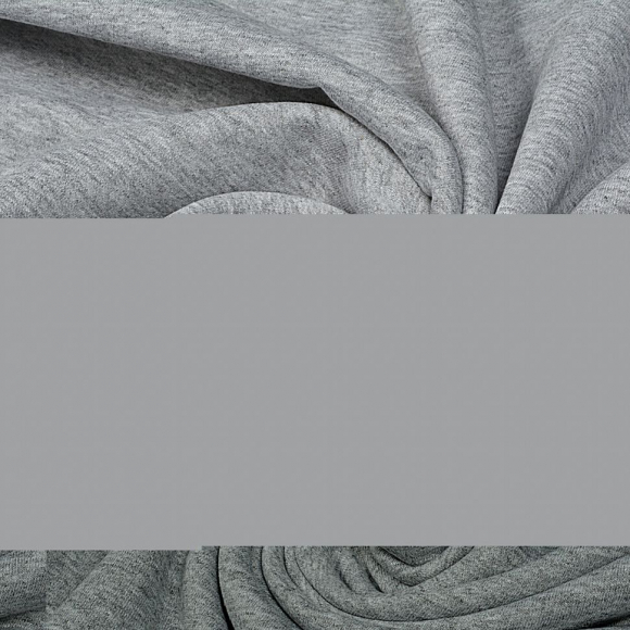 Ткань трикотаж Футер 2х нитка начес хлопок 190г опененд 100+100 сер.меланж пач.20-25кг