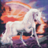 Картины мозаикой Molly арт.KM0684 Единорог (28 цветов) 30х30 см