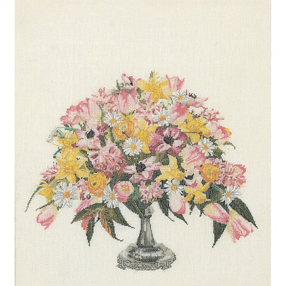 Набор для вышивания THEA GOUVERNEUR арт.1084 Весенний букет 45х51 см Набор для вышивания THEA GOUVERNEUR арт.1084 Весенний букет 45х51 см