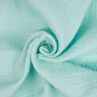 Ткань Муслин 125 г/м? 100% хлопок шир.130 см арт.TBY.Mus.24723.30 цв.30 мята уп.5м