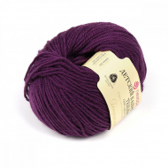 Пряжа для вязания ПЕХ Детский каприз тёплый (50% мериносовая шерсть, 50% фибра) 10х50г/125м цв.698 т.фиолетовый