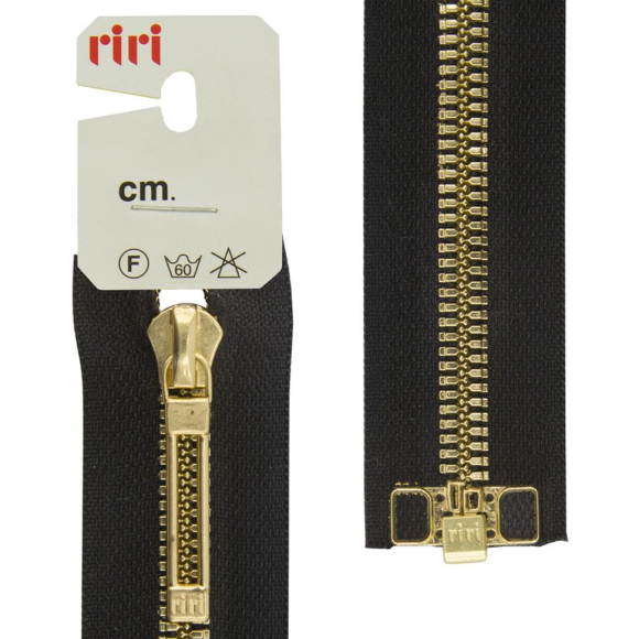 30234_Молния металл, Golg, слайдер STAB, разъёмная 1 замок, 6 мм, 80 см, цвет 2110, черный