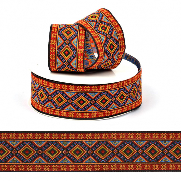 Лента (тесьма) жаккардовая арт.VB.30635V1 шир. 35мм цв.V4 уп.10 м