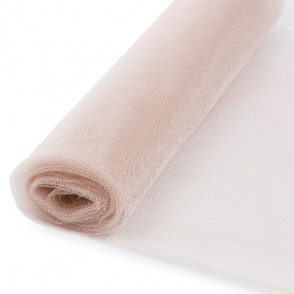 Фатин Кристалл средней жесткости блестящий арт.K.TRM шир.300см, 100% полиэстер цв. 06 К уп.50м - св.персиковый Фатин Кристалл средней жесткости блестящий арт.K.TRM шир.300см, 100% полиэстер цв. 06 К уп.50м - св.персиковый