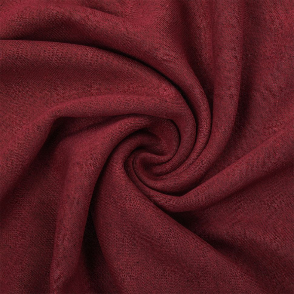 Ткань трикотаж Футер 3х нитка начес хлопок 320г пенье 185см бордо 19-1716 уп.6м