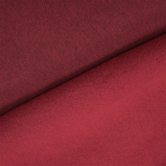 Ткань трикотаж Футер 3х нитка начес хлопок 320г пенье 185см бордо 19-1716 уп.6м