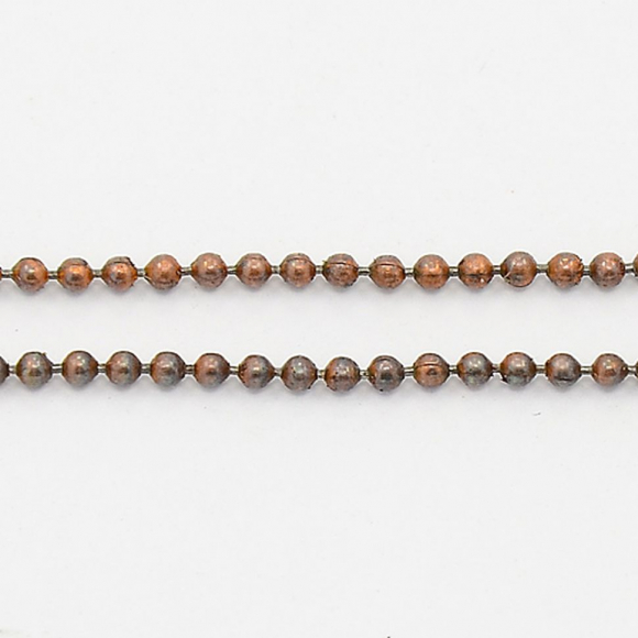 Цепь Перлина Железо 1.5мм, Медь, уп.5 м