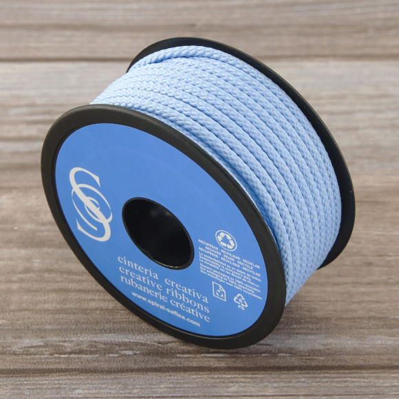 Шнур плетеный SPIRAL ( SAFISA), 4 мм, 25 м, цвет голубой светлый