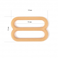 Пряжка регулятор для бюстгальтера пластик TBY-82655 15мм цв.бежевый, уп.100шт Пряжка регулятор для бюстгальтера пластик TBY-82655 15мм цв.бежевый, уп.100шт