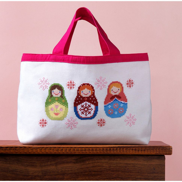 163795_Набор для вышивания сумки "Матрёшки"