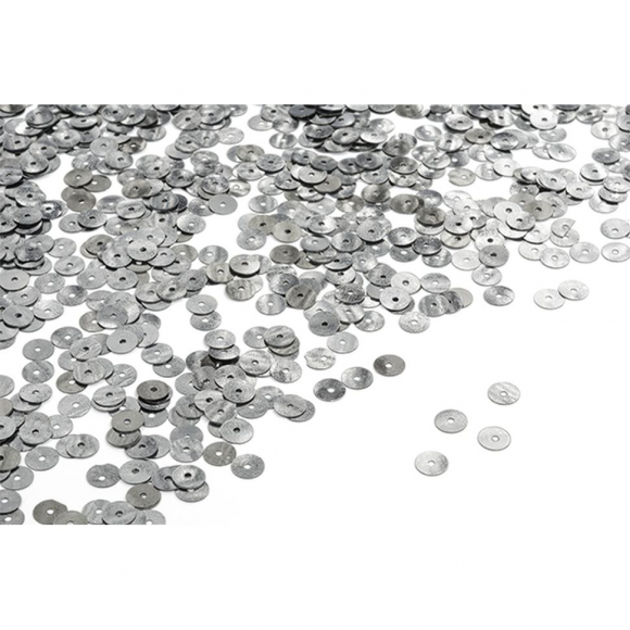 Пайетки плоские россыпью TBY-FLK022 6мм цв.02 металлик уп.50г