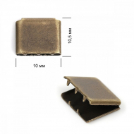 Наконечник-зажим для стропы металл TBY.1016 10х10,5мм цв.4 бронза уп.50шт.