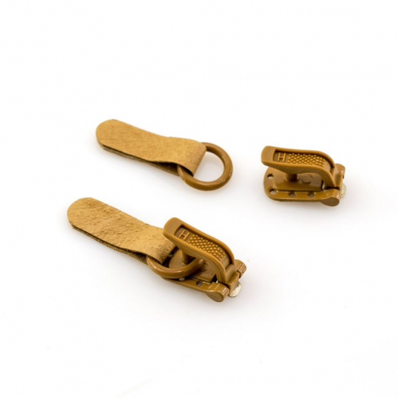 137380_Крючки шубные, крючки+петли, 100 шт, цвет коричневый