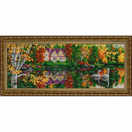 Рисунок на ткани (Бисер) КОНЁК арт. 9900 На пруду 25х65 см