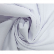 Ткань Креп 210 г кв.м 95% полиэстер, 5% спандекс шир.150 см арт.Р.11342.01 цв.01 белый уп.25м