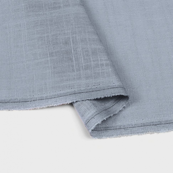 Ткань льняная 190 г/м? лен 40%, вискоза 60% шир.140 см арт.TBY.Li.1002.39 цв.39 пыльно-голубой уп.1м