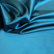 Ткань атлас стрейч 100г/м? 97% ПЭ 3% Спандекс шир.150см арт.Л4001 цв.602 бирюза уп.5м