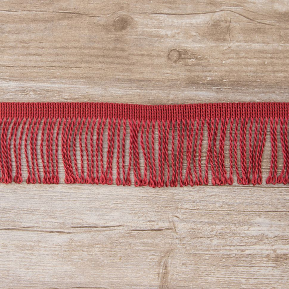 Бахрома витая, 60 мм, цвет кораллово-розовый темный