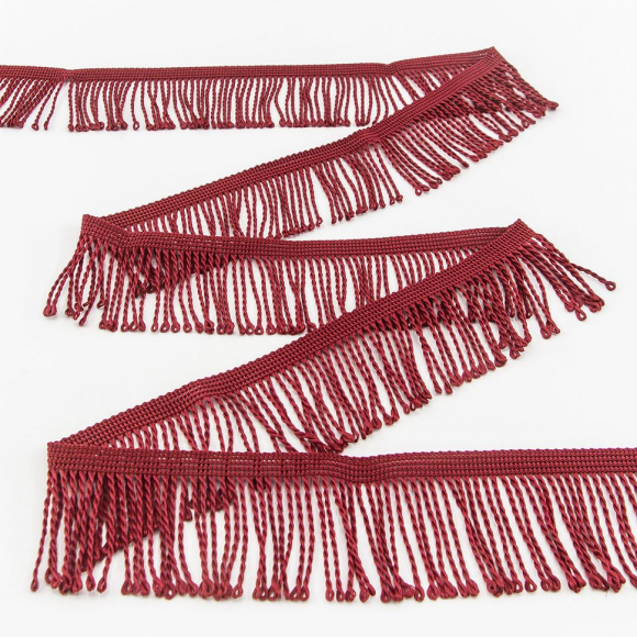 Бахрома витая, 60 мм, цвет кораллово-розовый темный