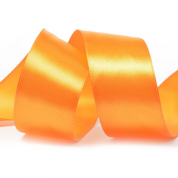 Лента атласная 38мм цв.3020 ярк.оранжевый IDEAL уп.27,4 м