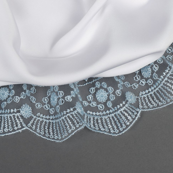 Кружево на жесткой сетке Exclusive арт.TBY J2052W-2 шир.55мм цв.B1515 голубой уп.13,71м