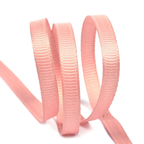 Лента Ideal репсовая в рубчик шир.6мм цв. 161 розовый уп.27,42м