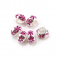 Бусины металлические с эмалью арт.PN-D8 цв.4 7х10мм, in ? 5мм