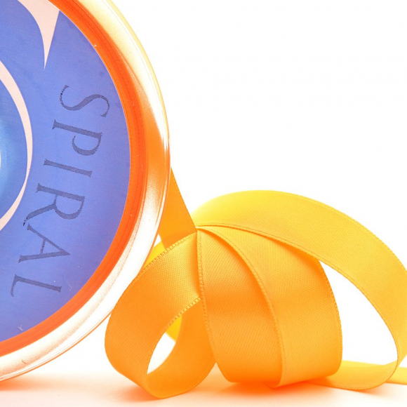 Лента атласная двусторонняя SAFISA, 50 мм, 25 м, цвет 202, ярко-оранжевый