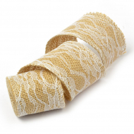 Лента декоративная Мешковина арт.TBY.ML018 шир.50мм уп.2м