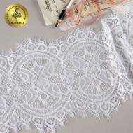 Кружево реснички KRUZHEVO арт.TBY 90003 шир.160мм цв.001 белый уп.30м (по 3м)