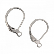 Швензы с французским замком MAGIC 4 HOBBY арт.MH.111926-2 цв. серебро 12х9мм уп.30шт