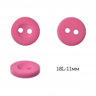 Пуговицы пластик арт.TBY.378.11.PN цв.розовый, 18L-11мм, 2 прокола, 200шт