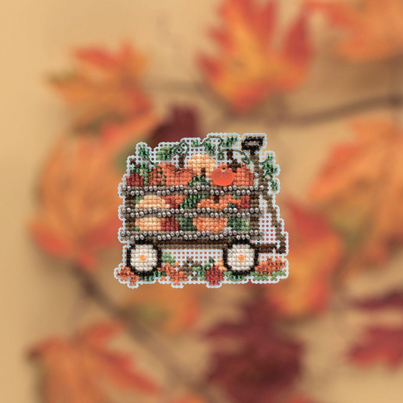 Набор для вышивания бисером MILL HILL Тележка с урожаем 7х5 см Набор для вышивания бисером MILL HILL Тележка с урожаем 7х5 см