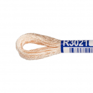 Нитки для вышивания Gamma мулине 100% вискоза 12 x 8 м цв.R3021 св.кремовый