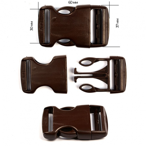 Фастекс 30мм FE30А цв.темно-коричневый нагрузка 80 кг уп.20 шт