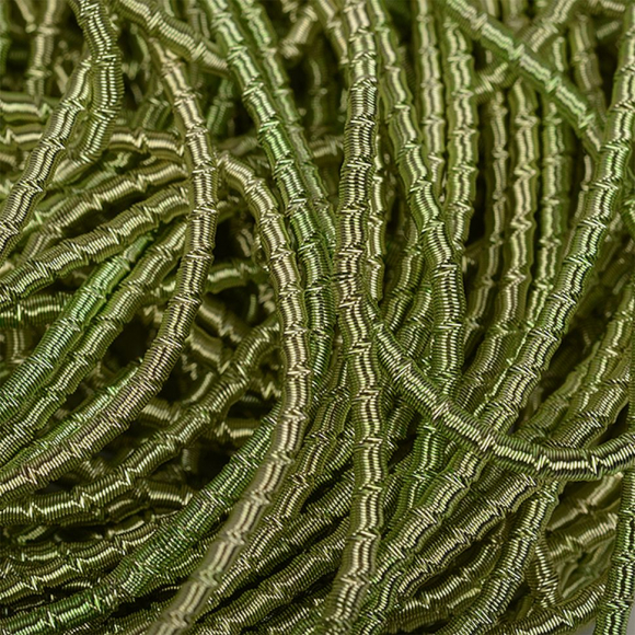 Канитель мягкая, фигурная арт.KAN/LB2-11 матовый, цв.зеленый чай уп.100 г