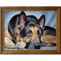 Набор для изготовления картин АЛМАЗНАЯ ЖИВОПИСЬ арт.АЖ.1418 Овчарка 40х30 см