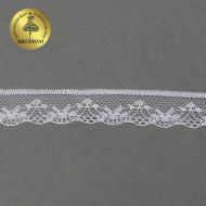 Кружево-трикотаж KRUZHEVO арт.TBY 1669 шир.20мм цв.01 белый, уп.27,4м