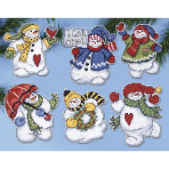 Набор для вышивания елочных украшений DESIGN WORKS арт.1661 Я люблю снег 9х10 см Набор для вышивания елочных украшений DESIGN WORKS арт.1661 Я люблю снег 9х10 см