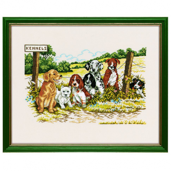 Набор для вышивания EVA ROSENSTAND арт.14-224 Щенята 40х50 см