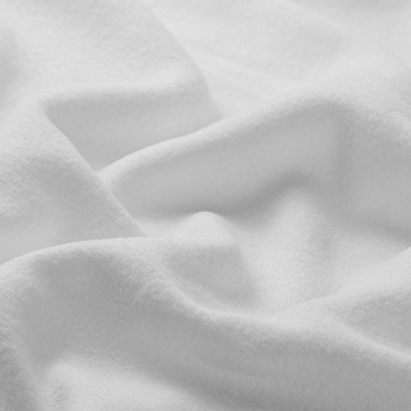 Ткань флис 2-х ст. TBY-0240-F101 240 г/м? 100% ПЭ шир.150см  цв.F101 белый рул.23-27кг