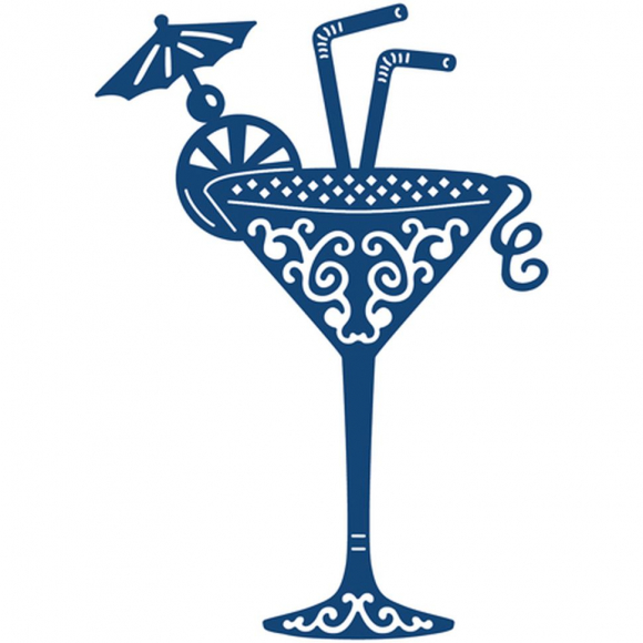 78129_Нож фигурный для вырубки "Бокал с коктейлем" 78129_Нож фигурный для вырубки "Бокал с коктейлем"